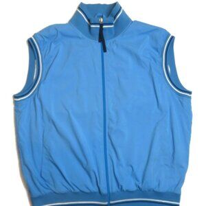 Fedeli Full Zip Vest Mens Medium Blue Sportswear Collection Italy